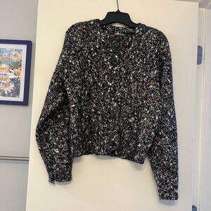 Vintage DD Sloane Wool Blend Multicolor Knit Cardigan Sz Large